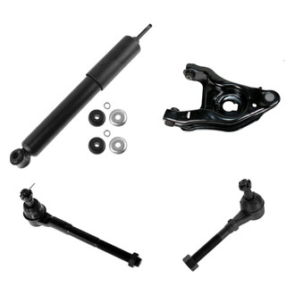 TRQ® - Front Driver Side Shock Absorber with Control Arm and Tie Rod End Kit