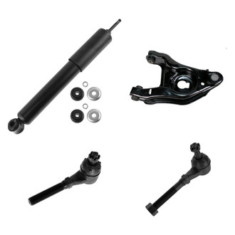 TRQ® - Front Driver Side Shock Absorber with Control Arm and Tie Rod End Kit