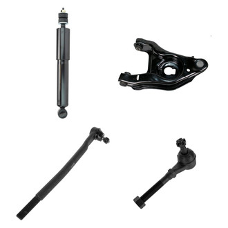 TRQ® - Front Driver Side Shock Absorber with Control Arm and Tie Rod End Kit