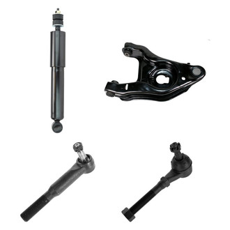 TRQ® - Front Driver Side Shock Absorber with Control Arm and Tie Rod End Kit