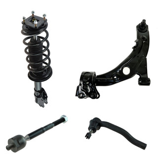 TRQ® - Front Driver Side Complete Strut Assembly with Control Arm and Tie Rod End Kit