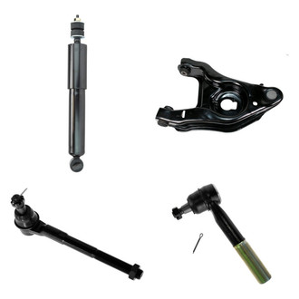 TRQ® - Front Driver Side Shock Absorber with Control Arm and Tie Rod End Kit