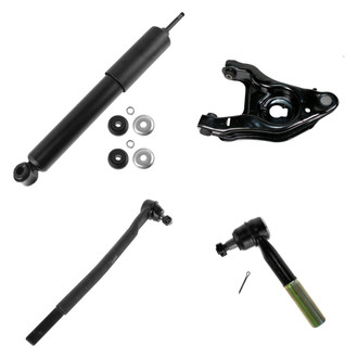 TRQ® - Front Driver Side Shock Absorber with Control Arm and Tie Rod End Kit