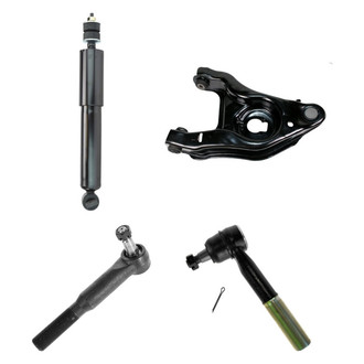 TRQ® - Front Driver Side Shock Absorber with Control Arm and Tie Rod End Kit