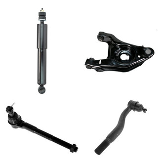 TRQ® - Front Driver Side Shock Absorber with Control Arm and Tie Rod End Kit