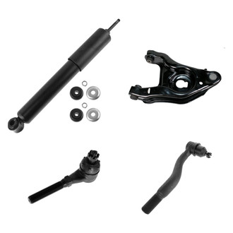 TRQ® - Front Driver Side Shock Absorber with Control Arm and Tie Rod End Kit