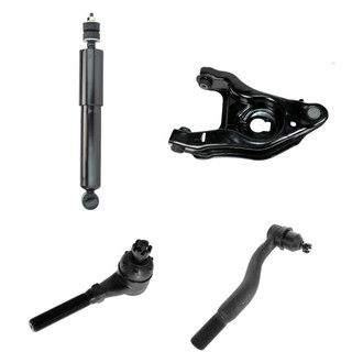 TRQ® - Front Driver Side Shock Absorber with Control Arm and Tie Rod End Kit