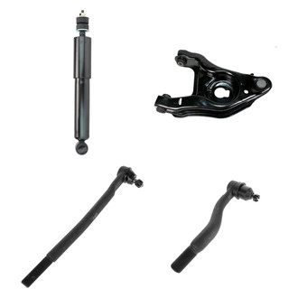 TRQ® - Front Driver Side Shock Absorber with Control Arm and Tie Rod End Kit