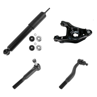 TRQ® - Front Driver Side Shock Absorber with Control Arm and Tie Rod End Kit