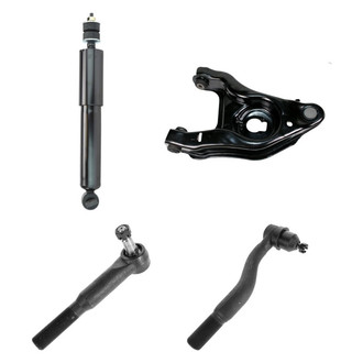 TRQ® - Front Driver Side Shock Absorber with Control Arm and Tie Rod End Kit
