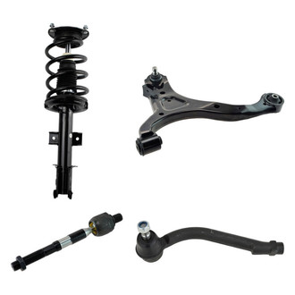 TRQ® - Front Driver Side Complete Strut Assembly with Control Arm and Tie Rod End Kit