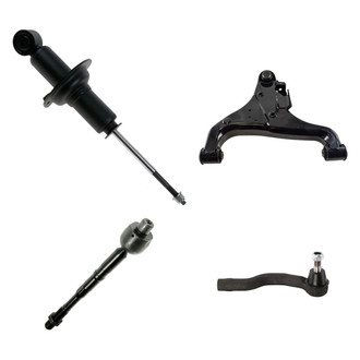 TRQ® - Front Driver Side Shock Absorber with Control Arm and Tie Rod End Kit