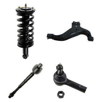 TRQ® - Front Driver Side Complete Strut Assembly with Control Arm and Tie Rod End Kit