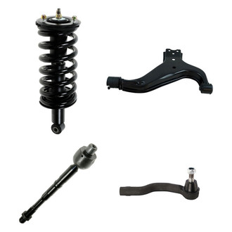 TRQ® - Front Driver Side Complete Strut Assembly with Control Arm and Tie Rod End Kit