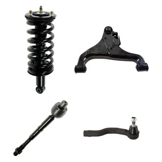 TRQ® - Front Driver Side Complete Strut Assembly with Control Arm and Tie Rod End Kit
