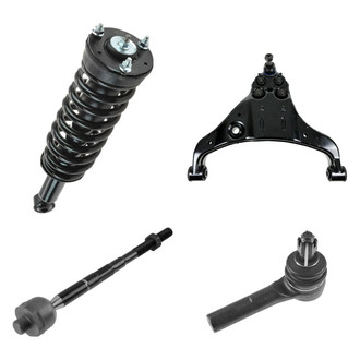 TRQ® - Front Driver Side Shock Absorber with Control Arm and Tie Rod End Kit