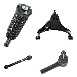 TRQ® - Front Driver Side Complete Strut Assembly with Control Arm and Tie Rod End Kit