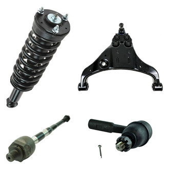 TRQ® - Front Driver Side Complete Strut Assembly with Control Arm and Tie Rod End Kit