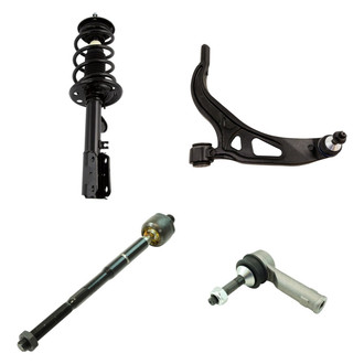 TRQ® - Front Driver Side Complete Strut Assembly with Control Arm and Tie Rod End Kit