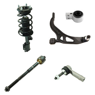 TRQ® - Front Driver Side Complete Strut Assembly with Control Arm and Tie Rod End Kit