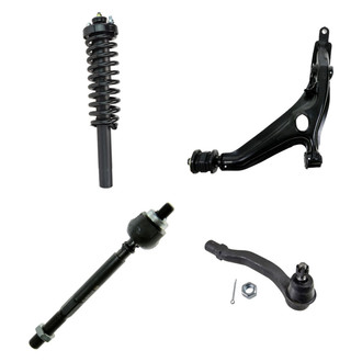 TRQ® - Front Driver Side Complete Strut Assembly with Control Arm and Tie Rod End Kit