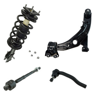 TRQ® - Front Driver Side Complete Strut Assembly with Control Arm and Tie Rod End Kit