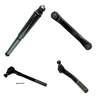 TRQ® - Front Driver Side Shock Absorber with Control Arm and Tie Rod End Kit