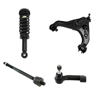 TRQ® - Front Driver Side Complete Strut Assembly with Control Arm and Tie Rod End Kit