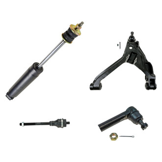 TRQ® - Front Driver Side Shock Absorber with Control Arm and Tie Rod End Kit