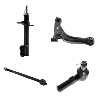 TRQ® - Front Passenger Side Shock Absorber with Control Arm and Tie Rod End Kit