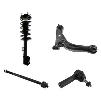 TRQ® - Front Passenger Side Complete Strut Assembly with Control Arm and Tie Rod End Kit