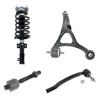 TRQ® - Front Passenger Side Complete Strut Assembly with Control Arm and Tie Rod End Kit