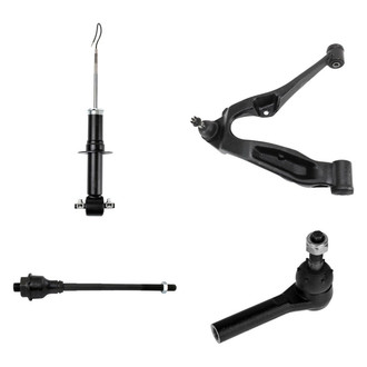 TRQ® - Front Passenger Side Shock Absorber with Control Arm and Tie Rod End Kit
