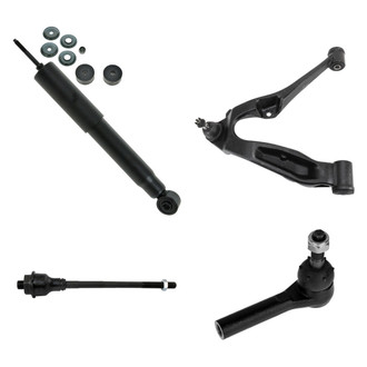 TRQ® - Front Passenger Side Shock Absorber with Control Arm and Tie Rod End Kit