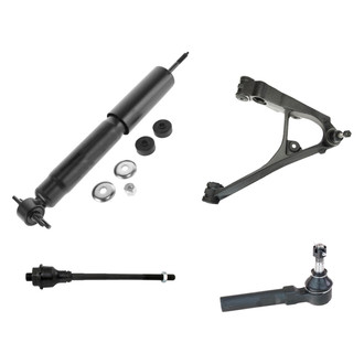 TRQ® - Front Passenger Side Shock Absorber with Control Arm and Tie Rod End Kit