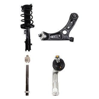 TRQ® - Front Passenger Side Strut with Control Arm and Tie Rod End Kit