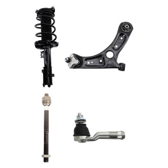 TRQ® - Front Passenger Side Strut with Control Arm and Tie Rod End Kit