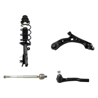 TRQ® BNDL-11302-00000373 - Front Passenger Side Complete Strut Assembly with Control Arm and Tie Rod End Kit