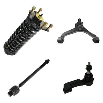 TRQ® - Front Passenger Side Complete Strut Assembly with Control Arm and Tie Rod End Kit