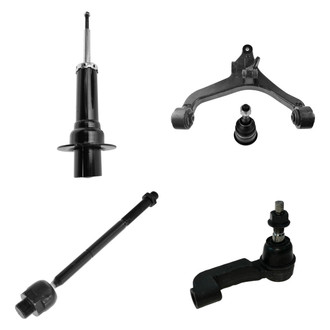 TRQ® - Front Passenger Side Shock Absorber with Control Arm and Tie Rod End Kit