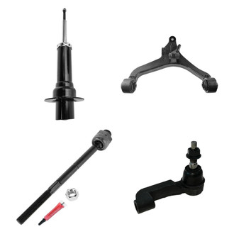 TRQ® - Front Passenger Side Shock Absorber with Control Arm and Tie Rod End Kit