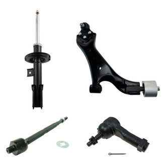 TRQ® - Front Passenger Side Strut with Control Arm and Tie Rod End Kit
