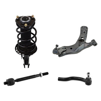 TRQ® - Front Passenger Side Complete Strut Assembly with Control Arm and Tie Rod End Kit