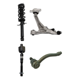 TRQ® - Front Passenger Side Complete Strut Assembly with Control Arm and Tie Rod End Kit