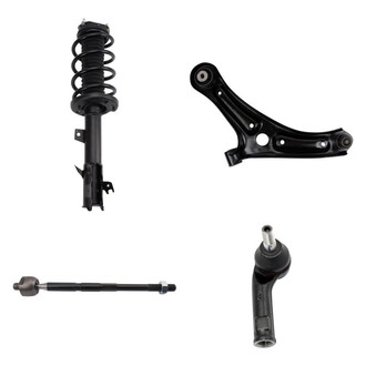 TRQ® - Front Passenger Side Complete Strut Assembly with Control Arm and Tie Rod End Kit