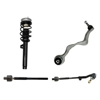 TRQ® - Front Passenger Side Complete Strut Assembly with Control Arm and Tie Rod End Kit
