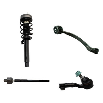 TRQ® - Front Passenger Side Complete Strut Assembly with Control Arm and Tie Rod End Kit