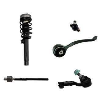 TRQ® - Front Passenger Side Complete Strut Assembly with Control Arm and Tie Rod End Kit