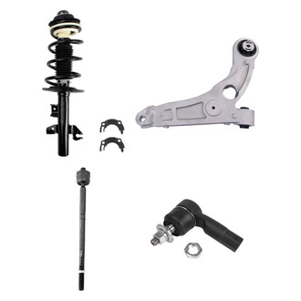 TRQ® - Front Passenger Side Complete Strut Assembly with Control Arm and Tie Rod End Kit