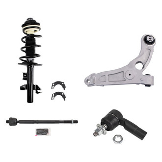 TRQ® - Front Passenger Side Complete Strut Assembly with Control Arm and Tie Rod End Kit